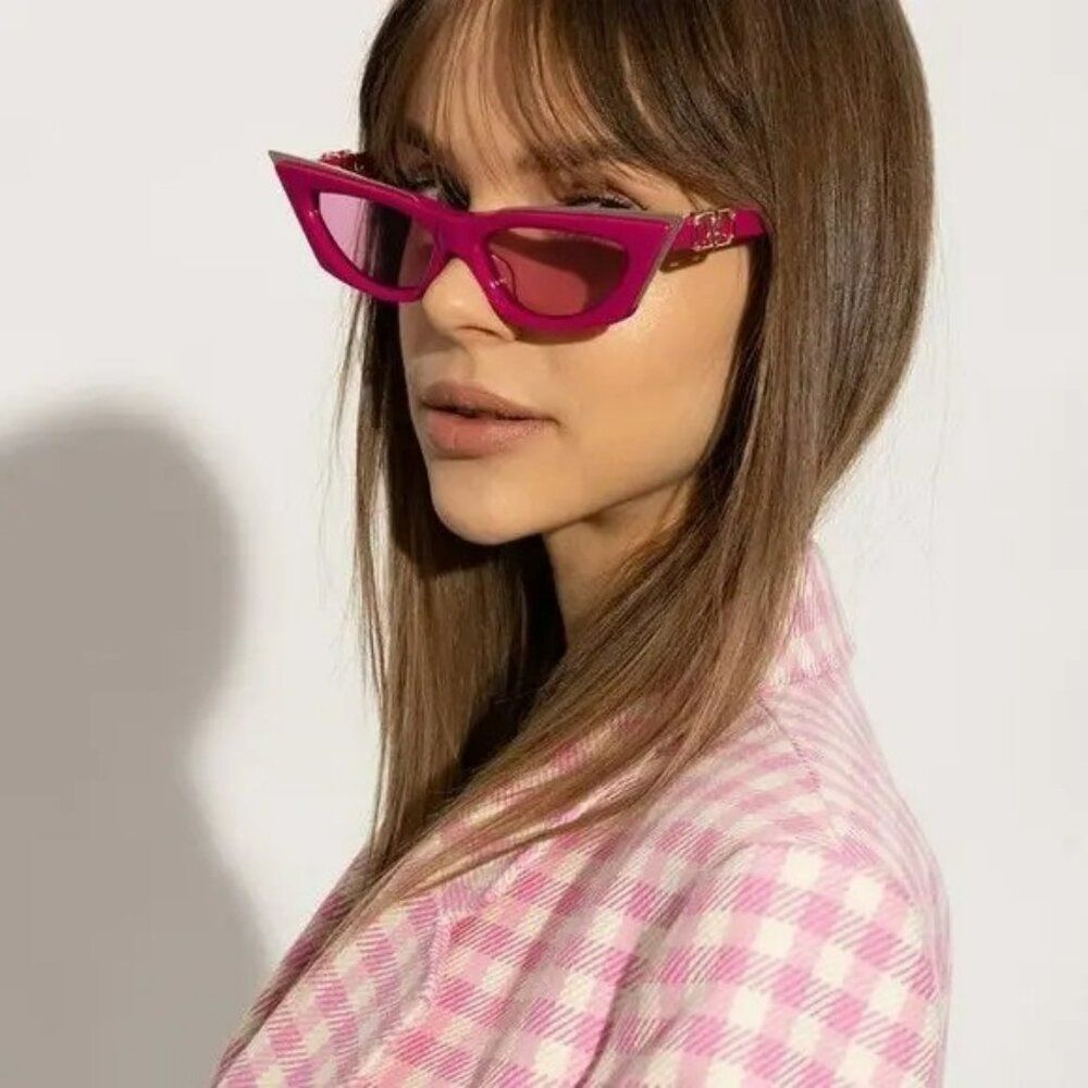 Valentino Women Sunglasses Pink Gold Cat Eye V - GOLDCUT - I VLS-113C-55